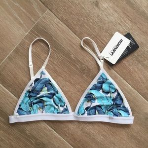 Palm leaf triangle Bralette